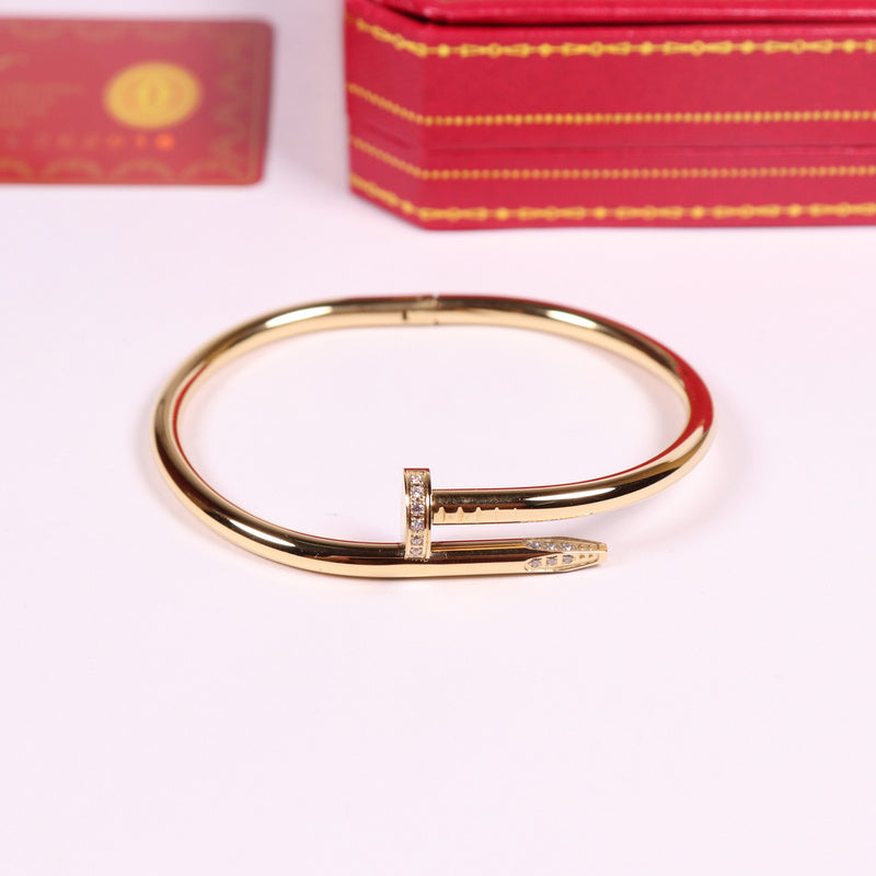 CAB12 bangle 316L steel with 18K gold plated women size or man size Jewelry