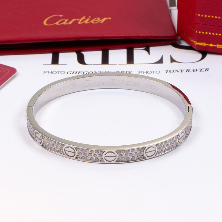 CAB25 Bracelet full diamonds screw bracelet no screwdriver Jewelry