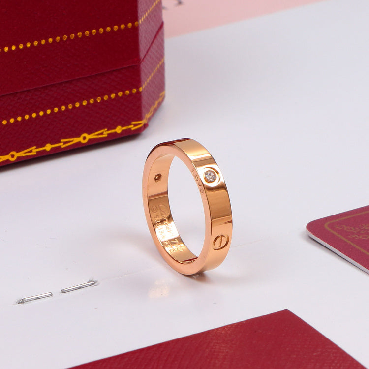 CAR7 Classic LOVE ring 4mm for lovers ring Jewelry