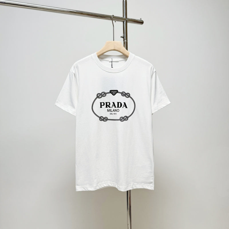 PRC57 New Men's and women's letter embroidery short-sleeved T-shirt clothing