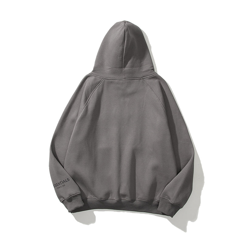 ESC1 Men's and women's three-dimensional letter printing loose plus fleece hoodie