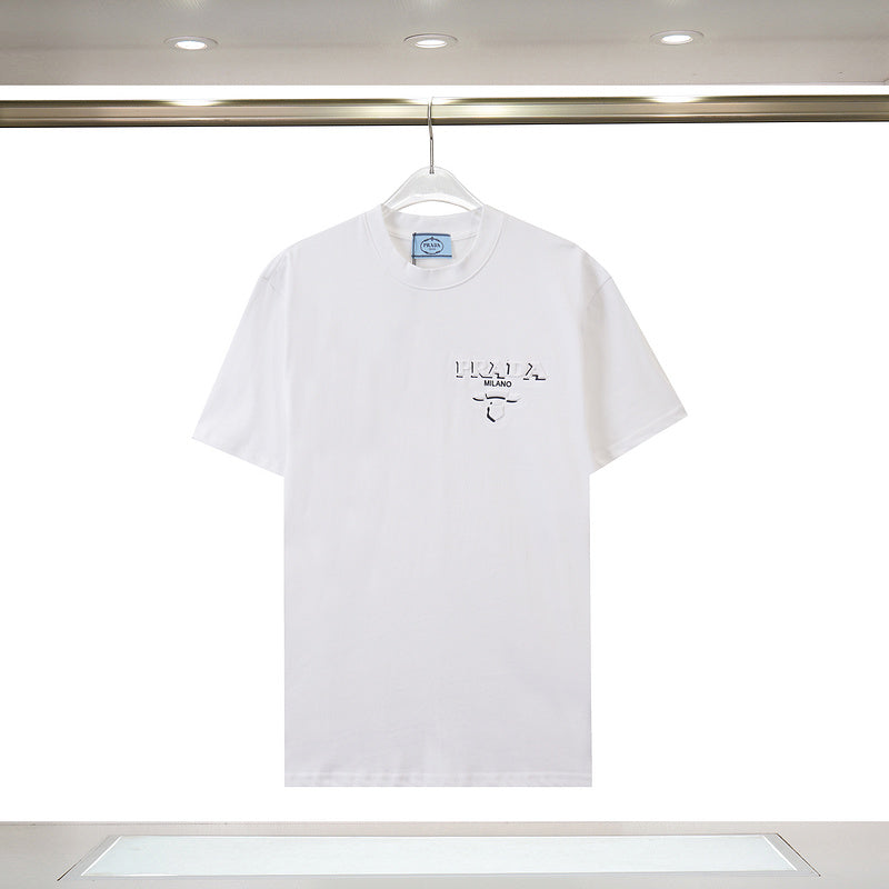 PRC58 New Men's and women's letter embroidery short-sleeved T-shirt Clothing
