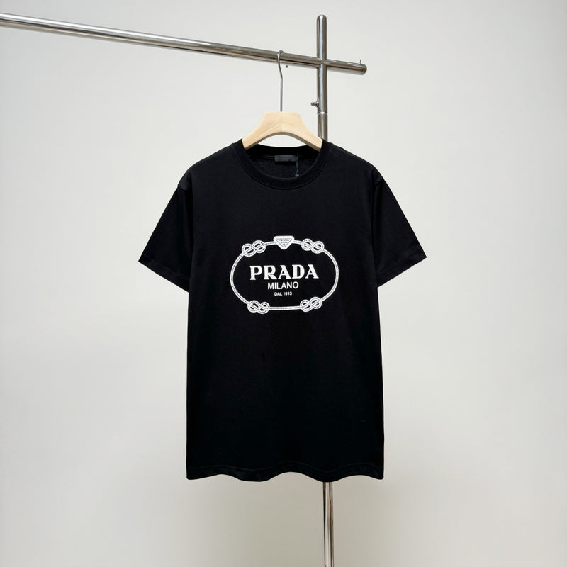 PRC57 New Men's and women's letter embroidery short-sleeved T-shirt clothing