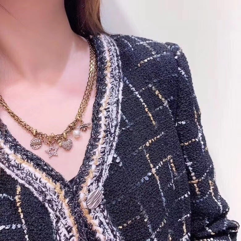 DIN22 Classic ladies love star clover necklace Jewelry