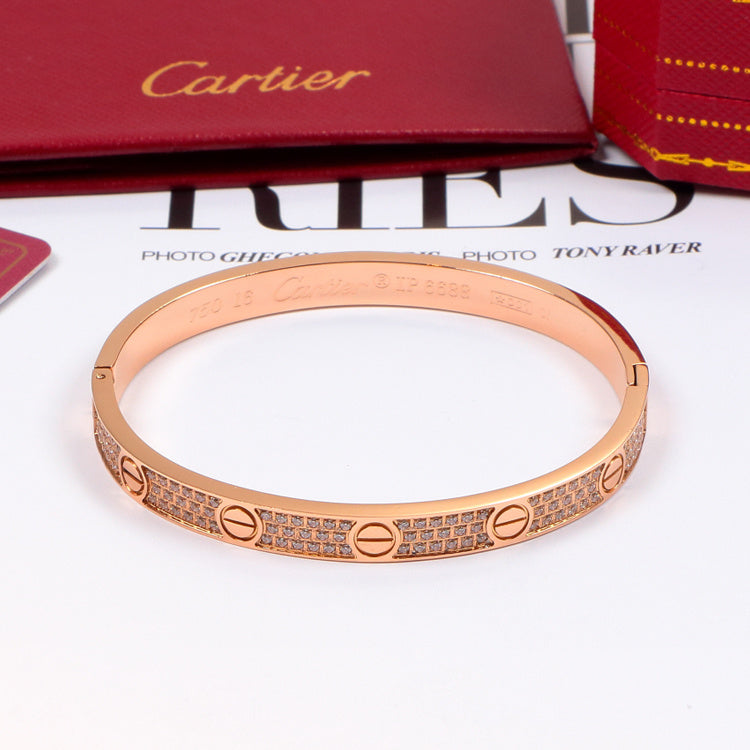 CAB25 Bracelet full diamonds screw bracelet no screwdriver Jewelry