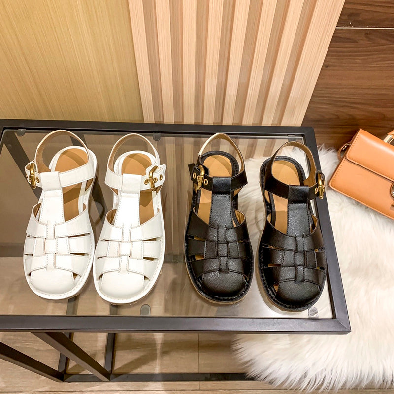 MJNS0 Women slipper Leather Shoes 35-40 with box