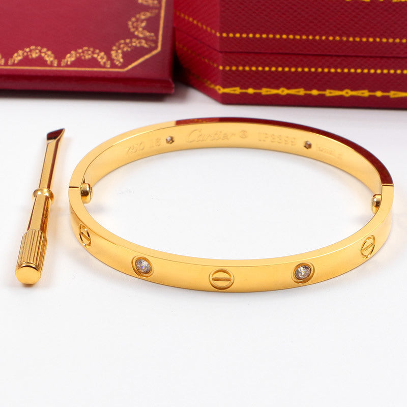 CAB15 brand bangle LOVE bracelet screw bracelet with screwdriver The most classic bangle 316L steel 18K gold plated Jewelry 15-22cm