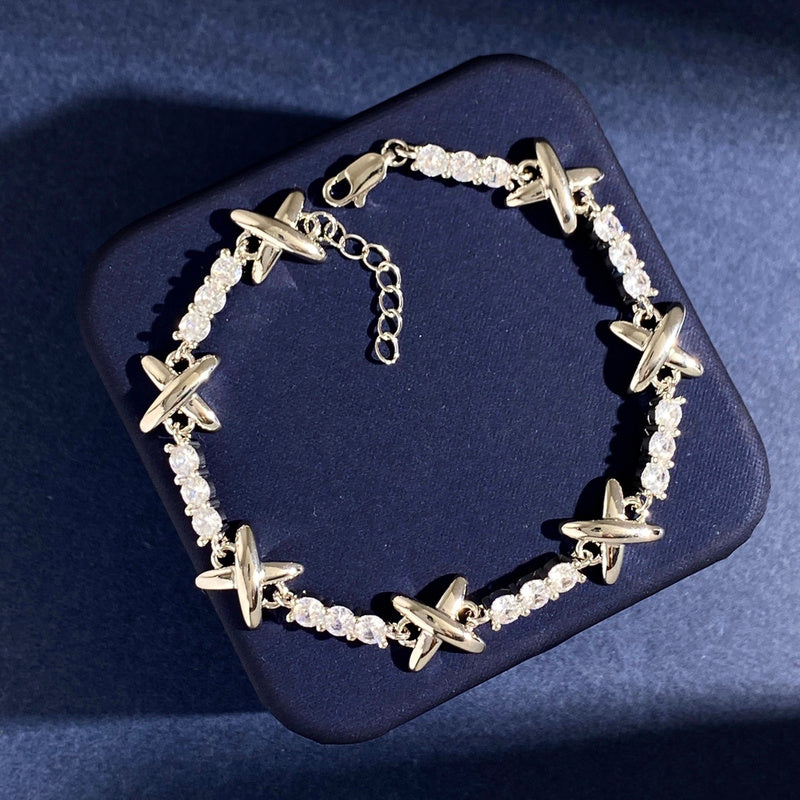 TB79 New Bracelet Brass Material Gold Plated Jewelry 18.5cm+3cm Jewelry
