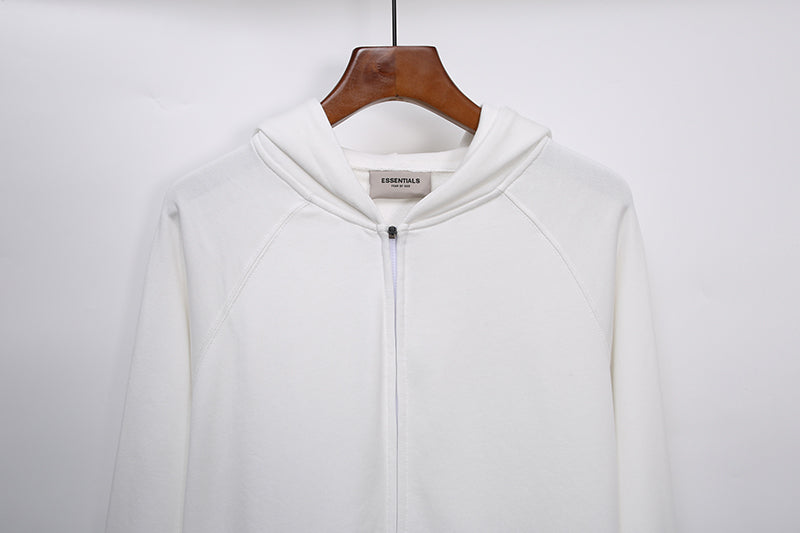 ESC4 Cuff LOGO reflective three-dimensional silicone letter zipper hooded jacket