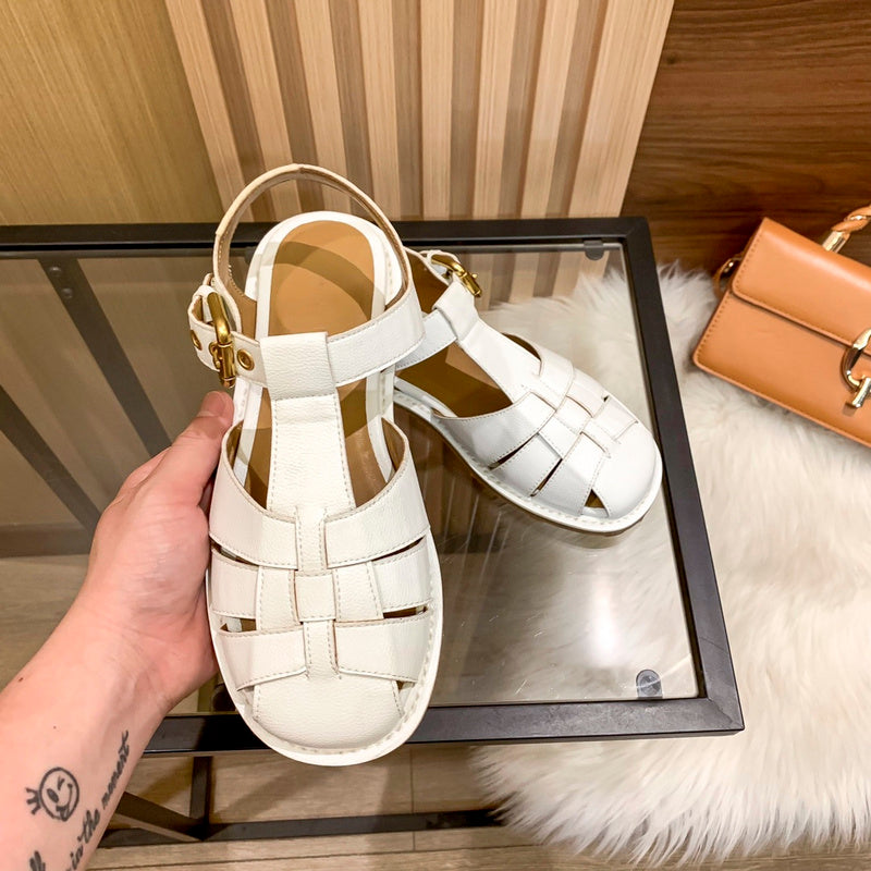 MJNS0 Women slipper Leather Shoes 35-40 with box