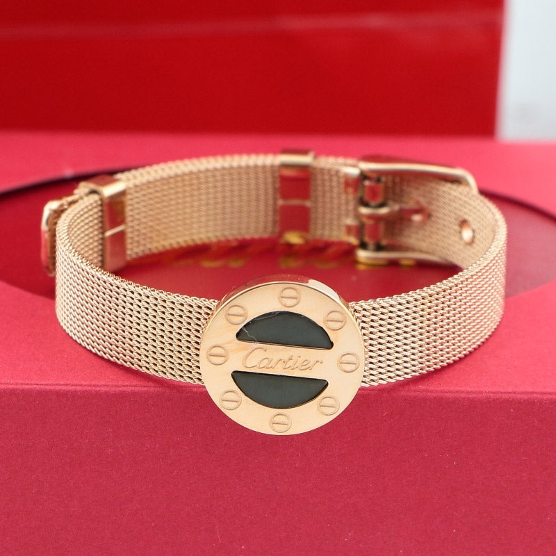 CAB4 Round letter belt buckle ladies bracelet Jewelry