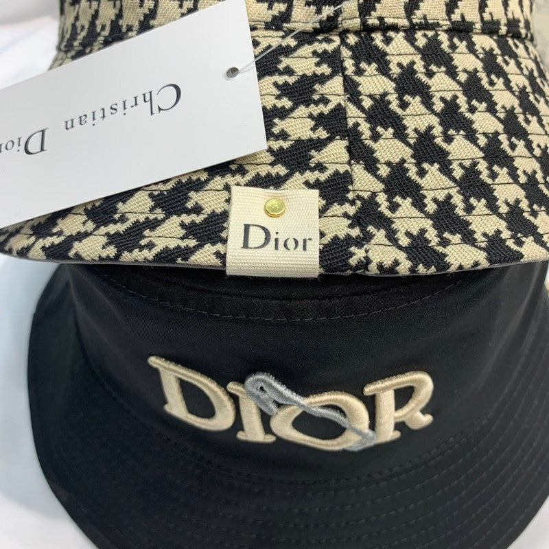 DIH11 New double-sided fisherman hat, wild houndstooth