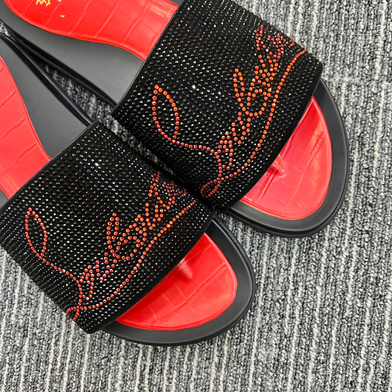 YCL10 Leather Man slippers shoes High quality with box