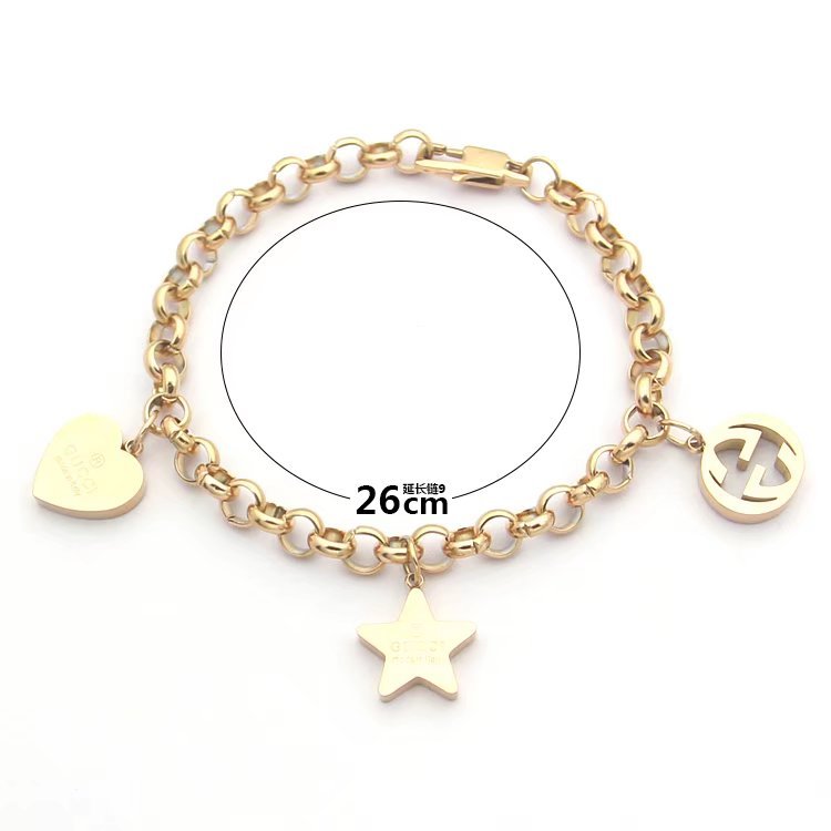 GB04 Women's Heart Star Bracelet Jewelry