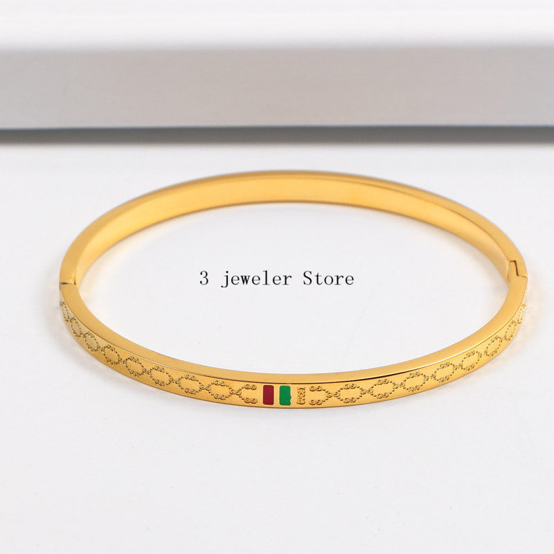 GB47 316L steel and crystal with 18K gold plated Jewelry