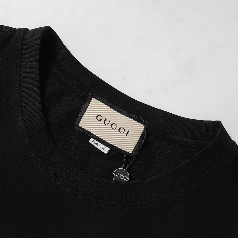 GUC026 New Men's and women's letter embroidery short-sleeved T-shirt