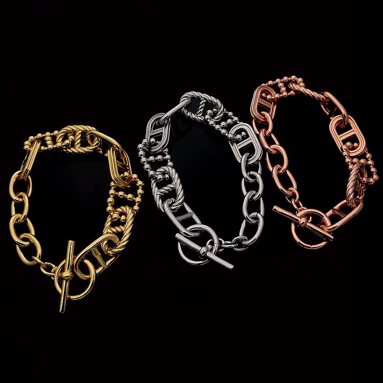 HB02 Men's pig nose letter bracelet jewelry
