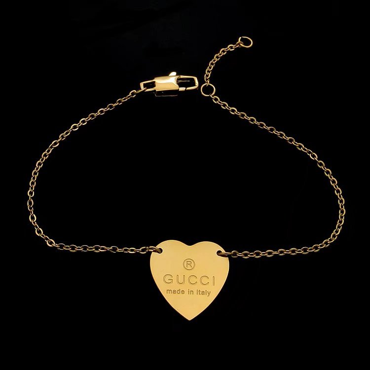 GB011 Gold plated peach heart bracelet jewelry