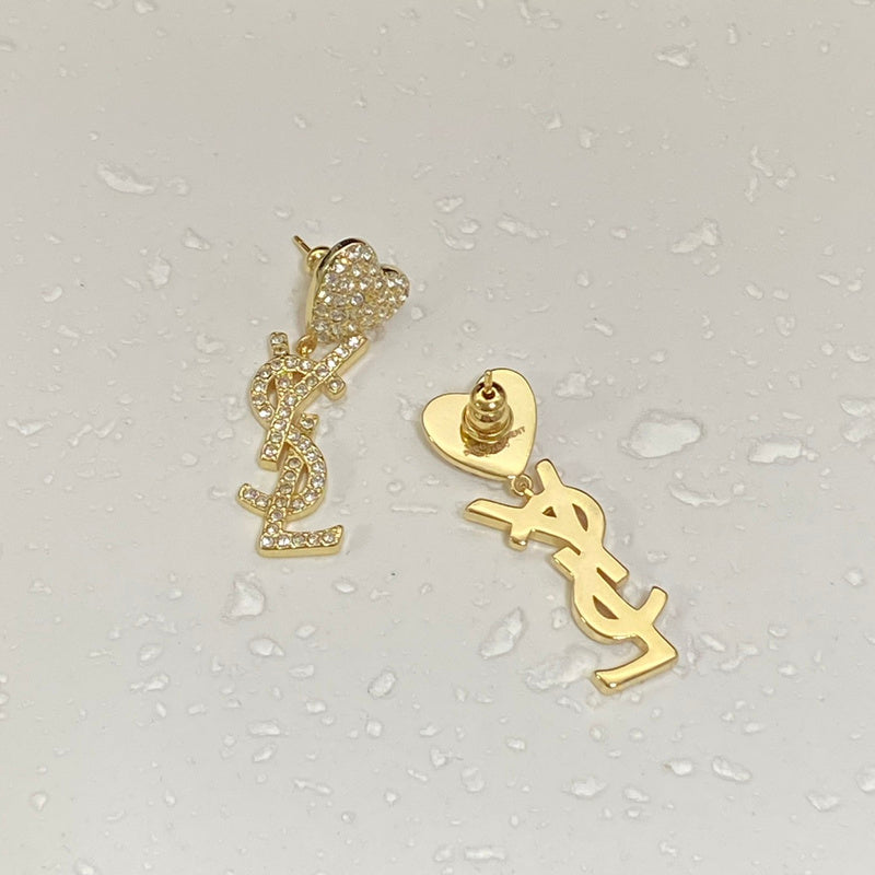 YSE9 New fashion full of diamond love stud earringsjewelry jewelry