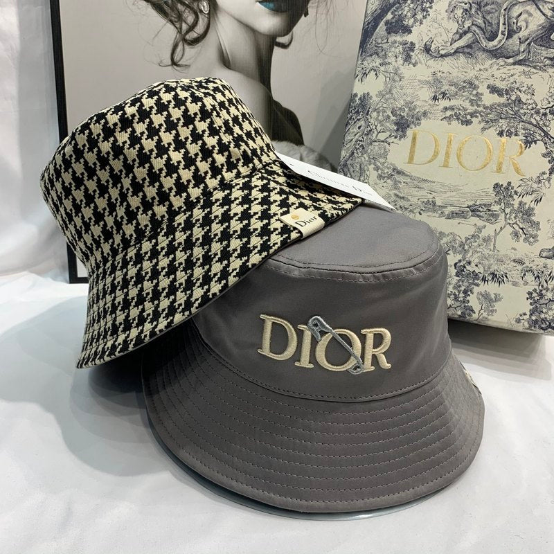 DIH11 New double-sided fisherman hat, wild houndstooth