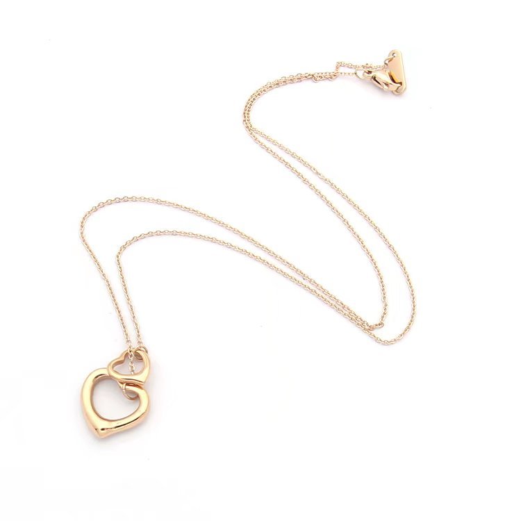 TN026 Women's heart-shaped stainless steel necklace jewelry