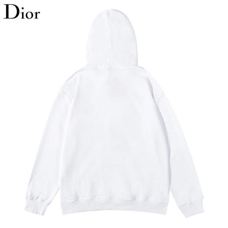 DIC86 Men's and women's slogan LOGO printed hooded sweatshirt
