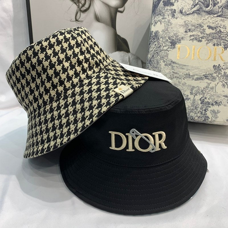 DIH11 New double-sided fisherman hat, wild houndstooth
