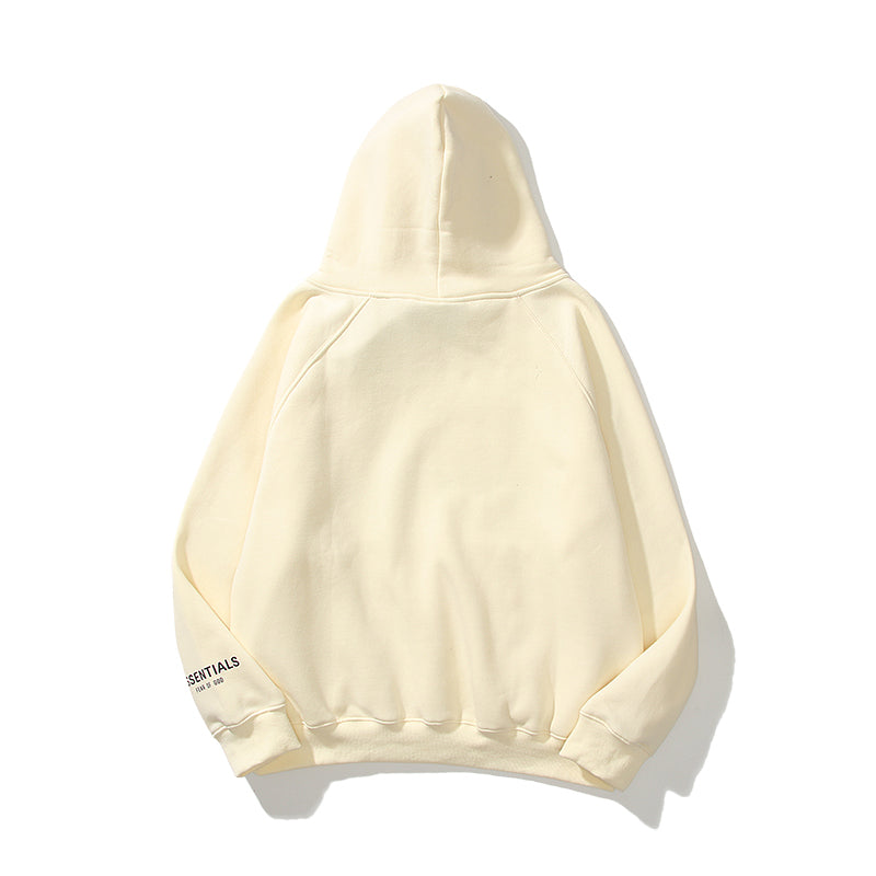 ESC1 Men's and women's three-dimensional letter printing loose plus fleece hoodie
