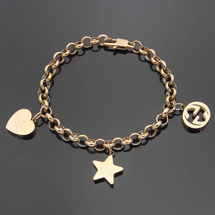 GB04 Women's Heart Star Bracelet Jewelry
