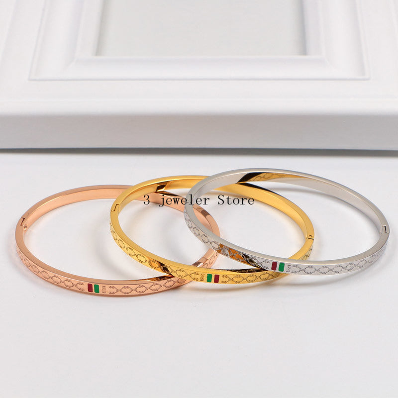GB47 316L steel and crystal with 18K gold plated Jewelry