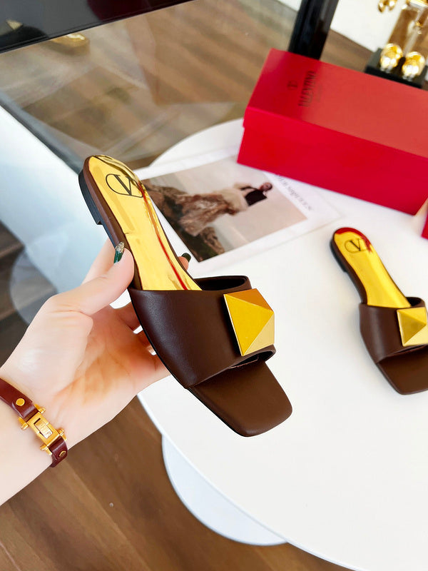 SHVS2 Women slipper Shoes Rubber sole or leather sole with all packing