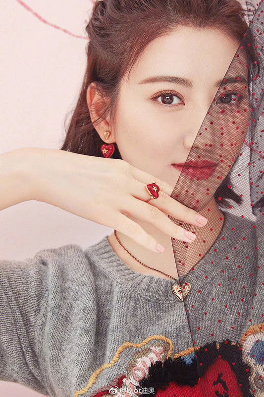 DE129 Classic ladies love pattern stud earrings Jewelry