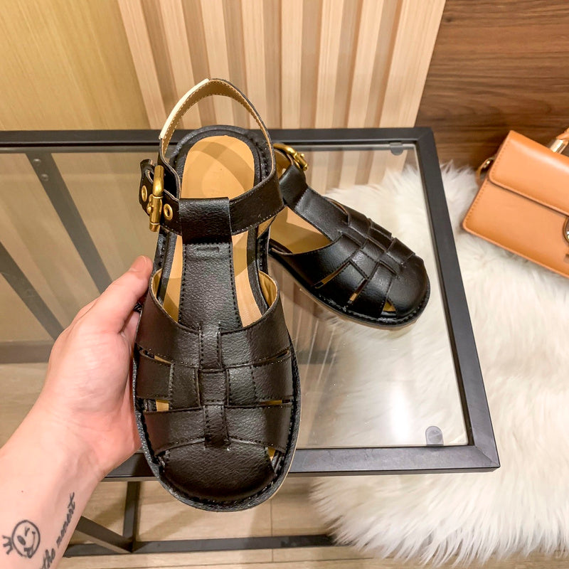 MJNS0 Women slipper Leather Shoes 35-40 with box