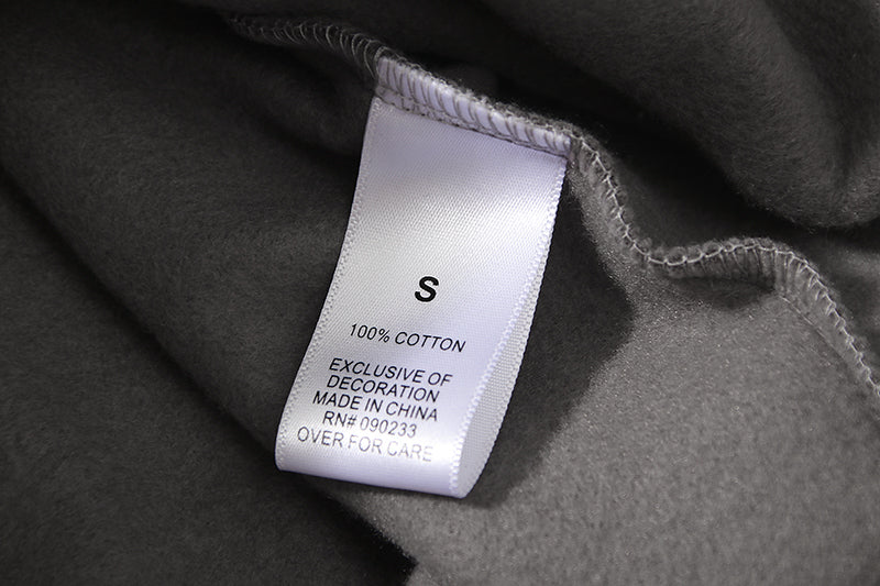 ESC1 Men's and women's three-dimensional letter printing loose plus fleece hoodie