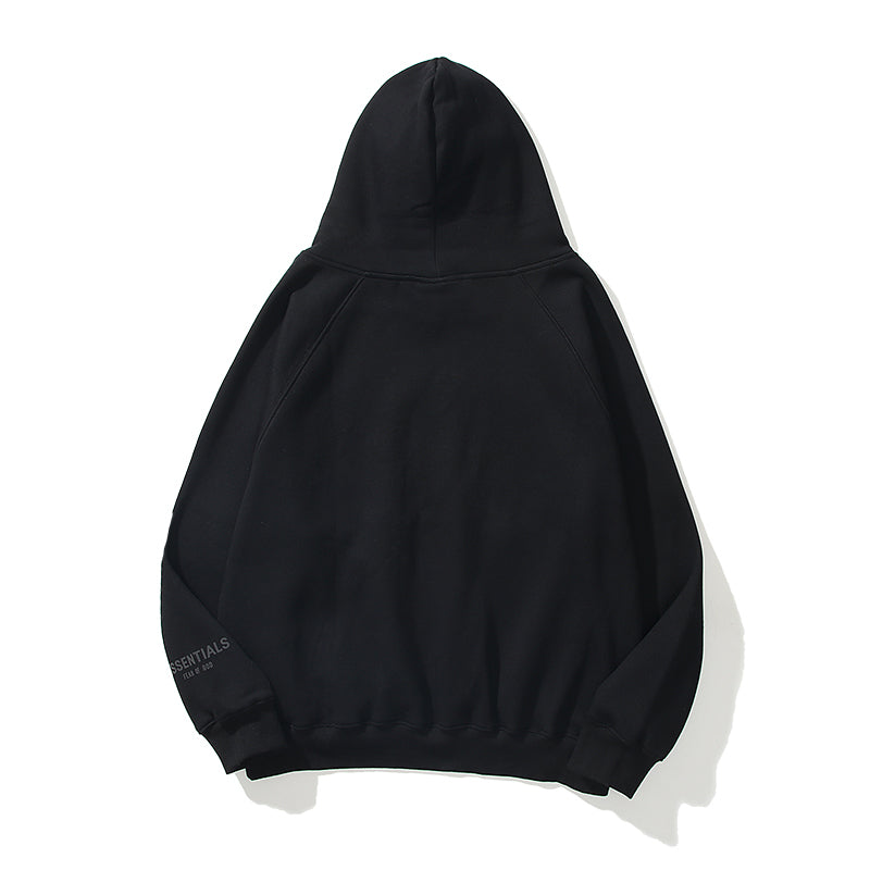 ESC1 Men's and women's three-dimensional letter printing loose plus fleece hoodie