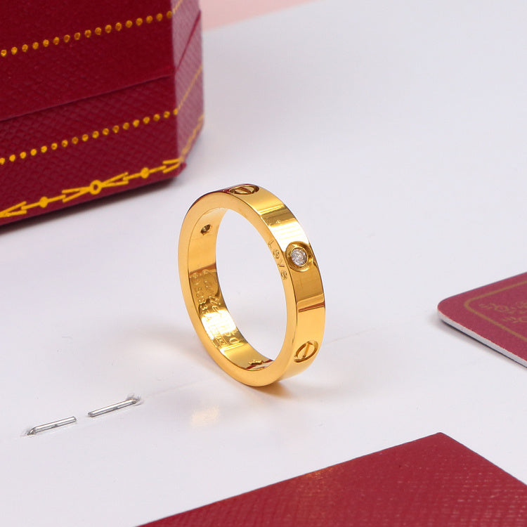 CAR7 Classic LOVE ring 4mm for lovers ring Jewelry