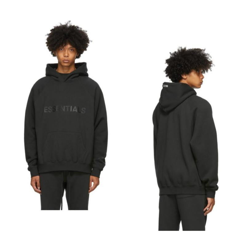 ESC1 Men's and women's three-dimensional letter printing loose plus fleece hoodie