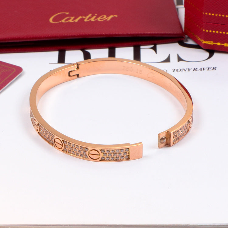 CAB25 Bracelet full diamonds screw bracelet no screwdriver Jewelry