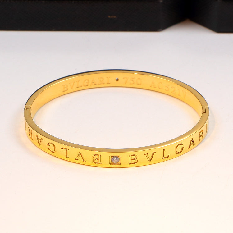 BVB4 316L steel and crystal with 18K gold plated Jewelry
