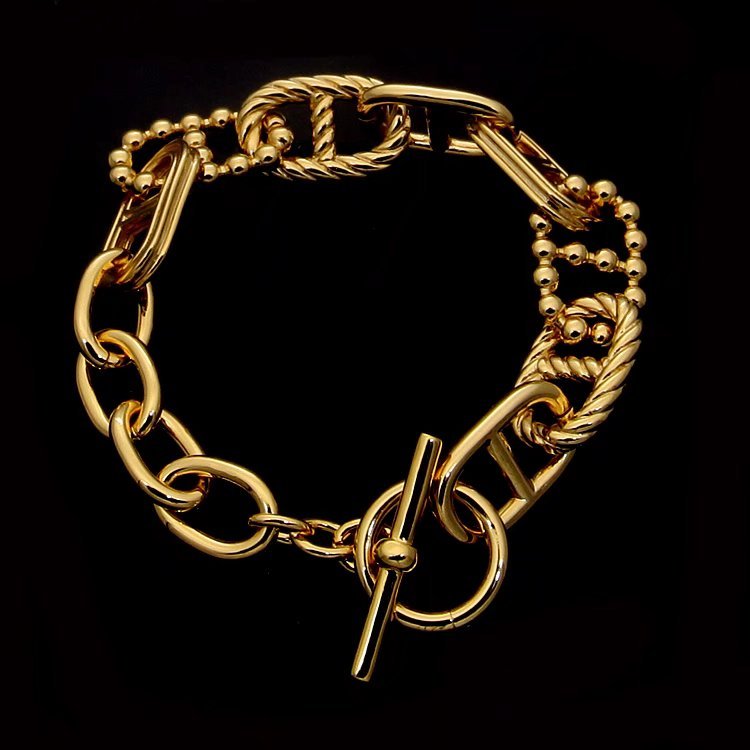 HB02 Men's pig nose letter bracelet jewelry