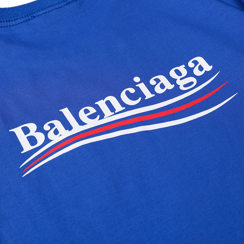 BAC32 NEW Men's and women's letter embroidery short-sleeved T-shirt