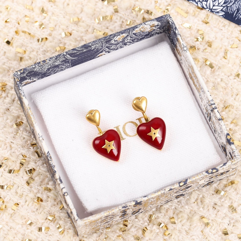 DE129 Classic ladies love pattern stud earrings Jewelry