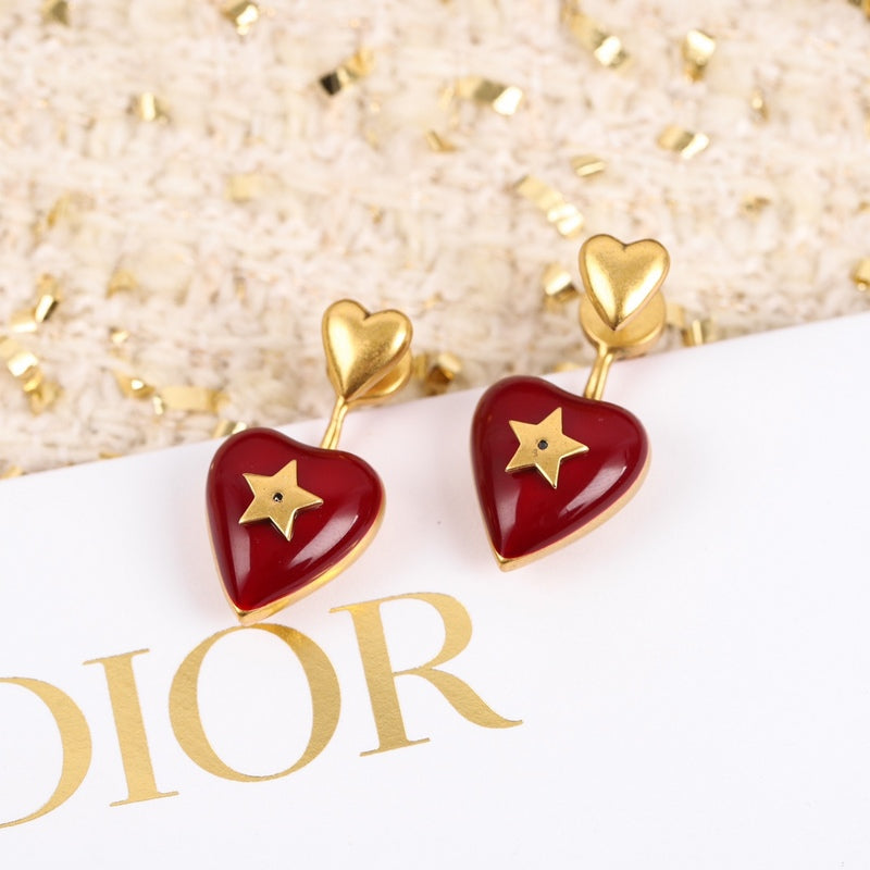 DE129 Classic ladies love pattern stud earrings Jewelry