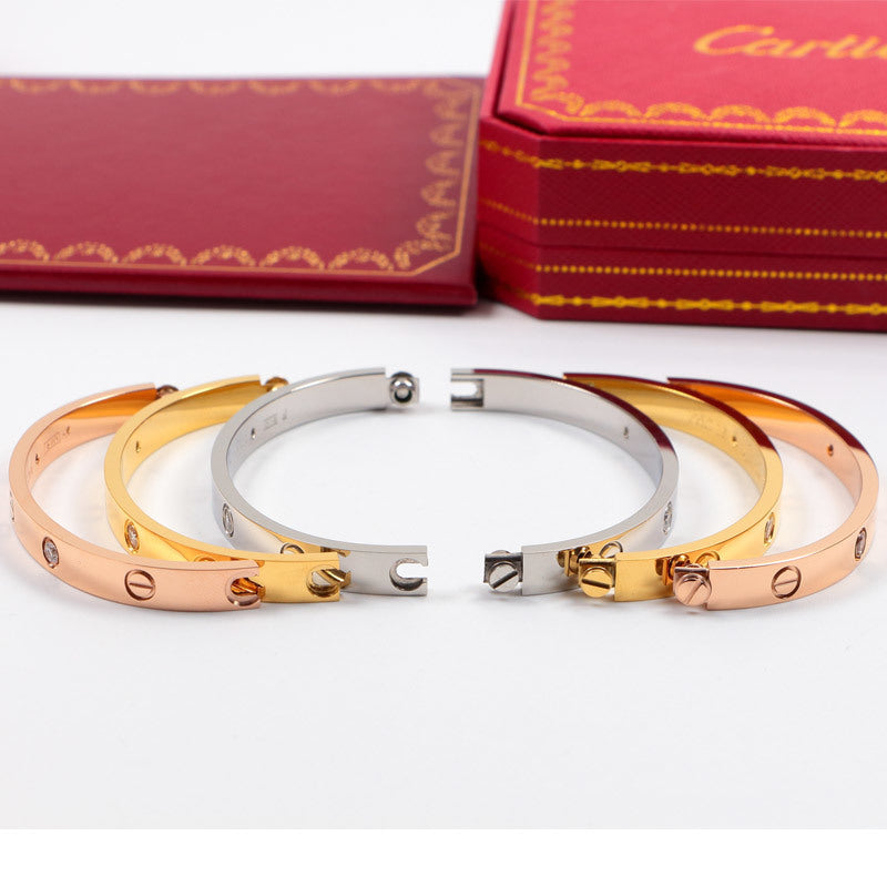 CAB15 brand bangle LOVE bracelet screw bracelet with screwdriver The most classic bangle 316L steel 18K gold plated Jewelry 15-22cm
