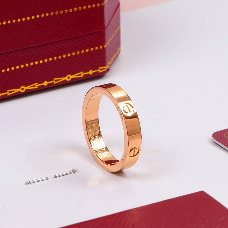 CAR7 Classic LOVE ring 4mm for lovers ring Jewelry