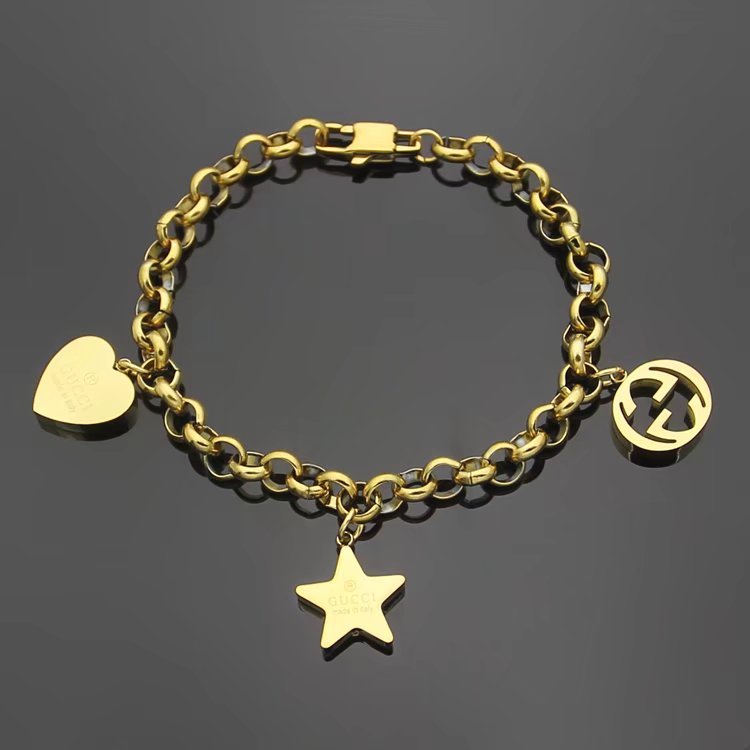 GB04 Women's Heart Star Bracelet Jewelry