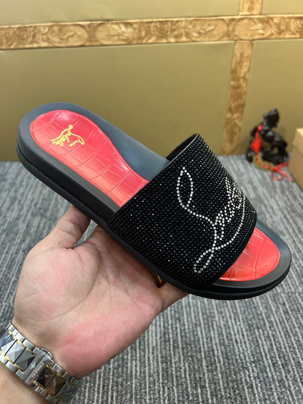 YCL10 Leather Man slippers shoes High quality with box