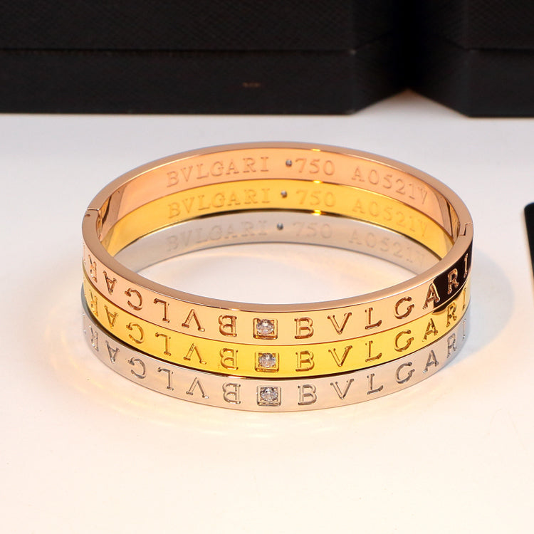 BVB4 316L steel and crystal with 18K gold plated Jewelry