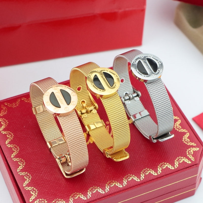 CAB4 Round letter belt buckle ladies bracelet Jewelry
