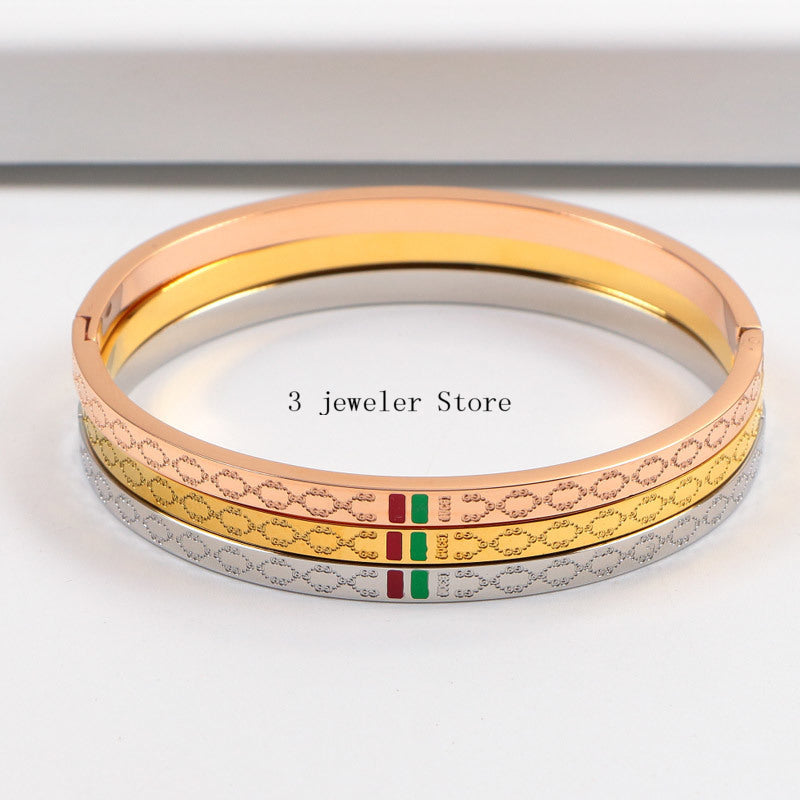 GB47 316L steel and crystal with 18K gold plated Jewelry